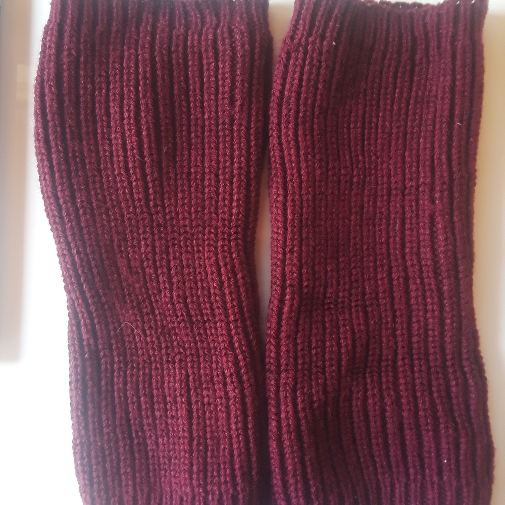 Burgundy Leg Warmers